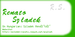 renato szladek business card